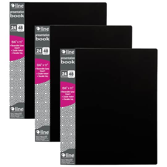 C-Line® 8.5" x 11" 24-Pocket Bound Sheet Protector Presentation Book, 3ct. By C-Line Products | Michaels®